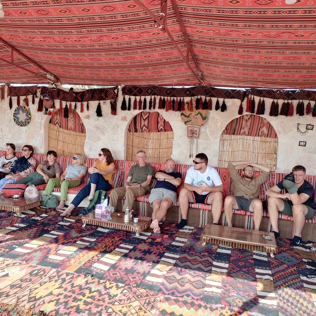 Syrian Guides guests in a Bedouin tent in Palmyra