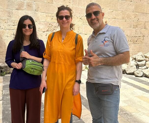 tour guide bashar with tourists tour guide bashar with tourists