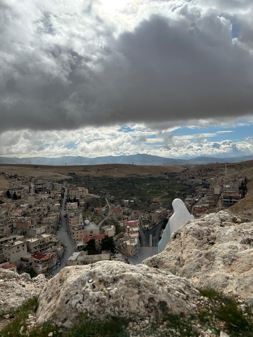 View of the historic village of Maaloula in winter