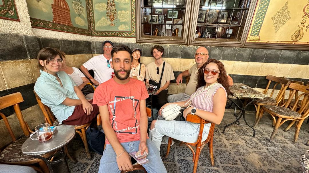 A café stop with Syrian Guides in Damascus