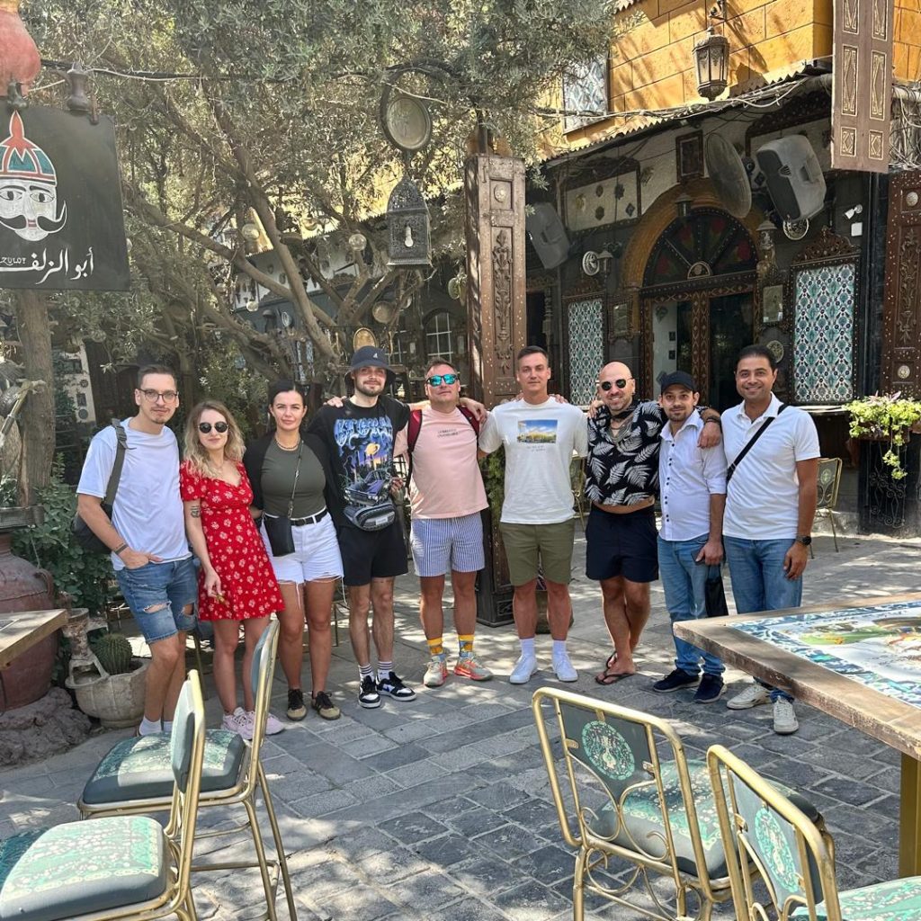 tourists from lithuania in damascus