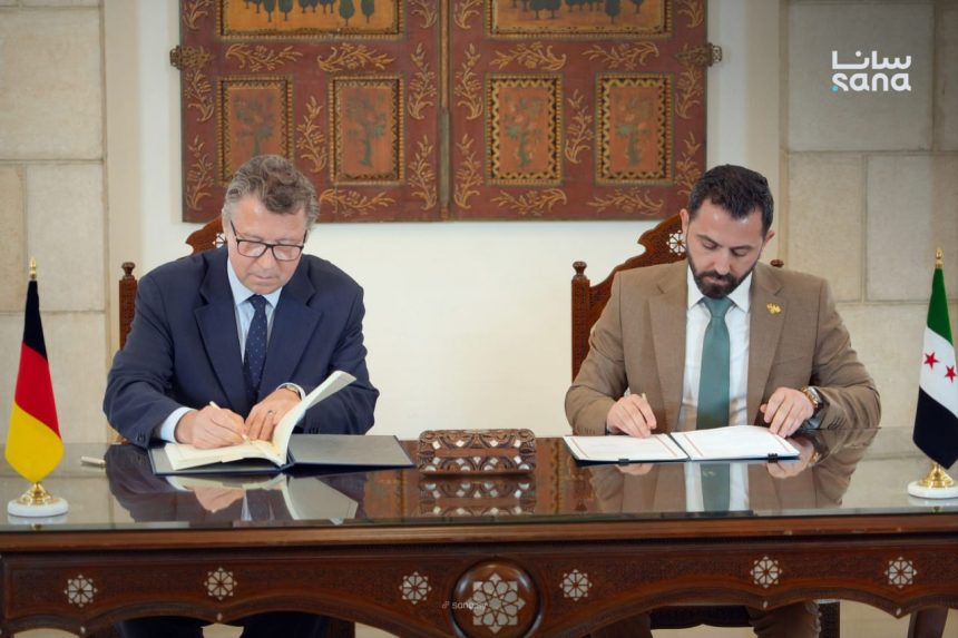 Syria and Germany have signed a final air transport agreement, creating the legal framework needed for direct flights to return.