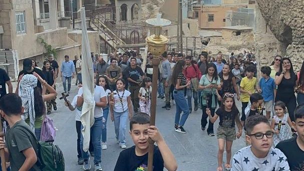 Religious processions bring the Festival of the Cross from Maaloula’s churches into its streets and neighborhoods.