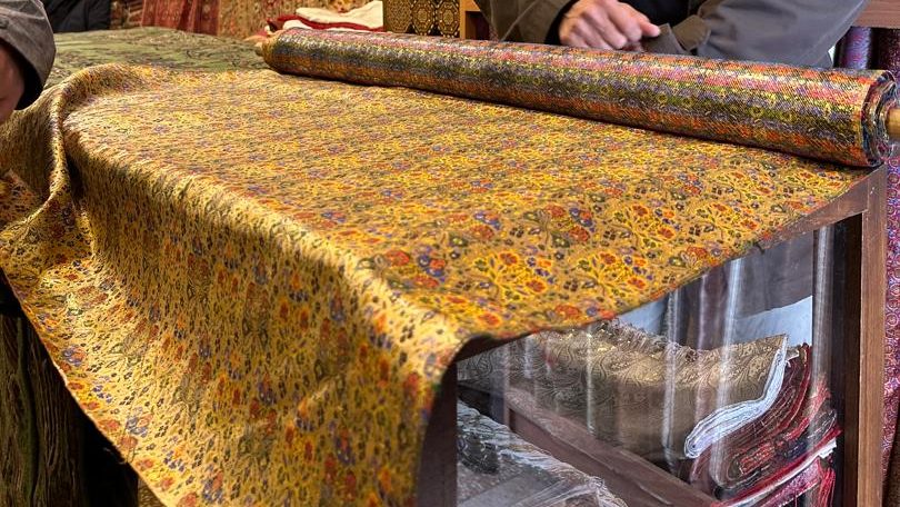 surviving sample of the Elizabeth pattern damascus brocade