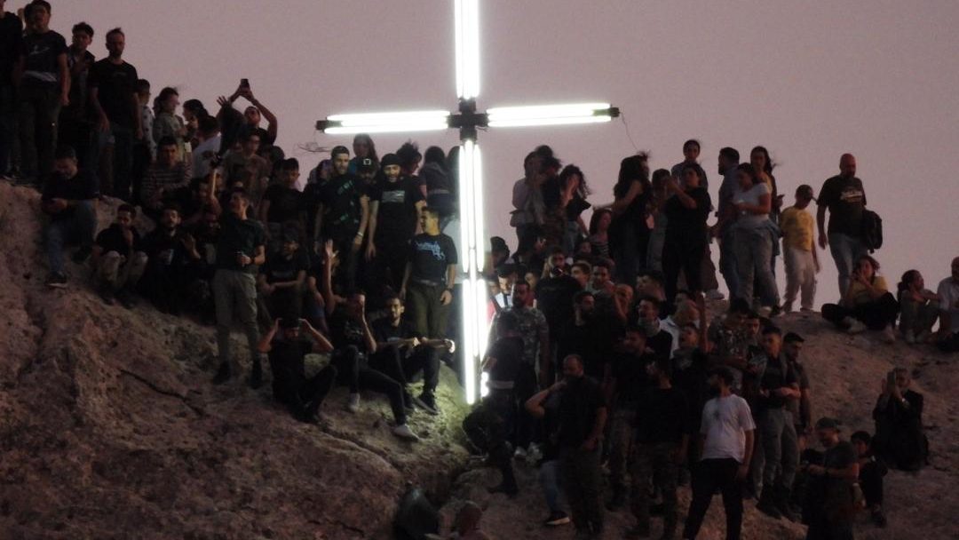 Each September, the mountains surrounding Maaloula are illuminated during the Festival of the Cross.