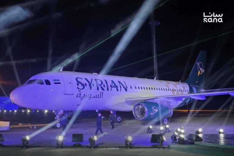 Syrian Airlines aircraft at Damascus International Airport