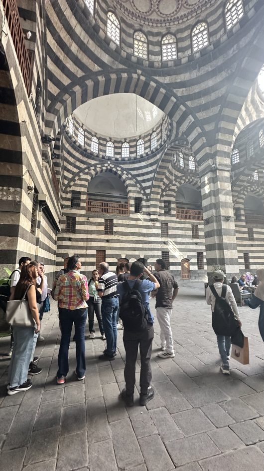 khan asaad pasha with tourists khan-asaad-pasha-with-tourists